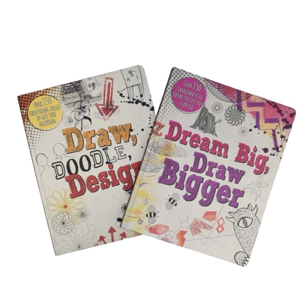Draw Doodle Design and Dream Big Draw Bigger Books Set